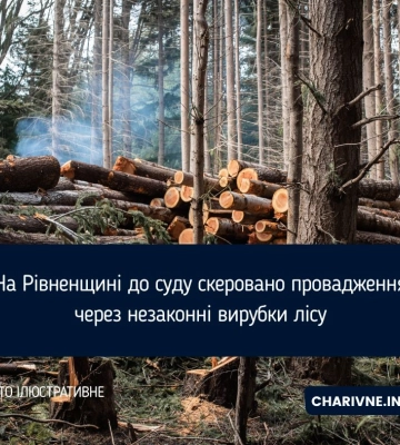 На Рівненщині до суду скеровано провадження через незаконні вирубки лісу