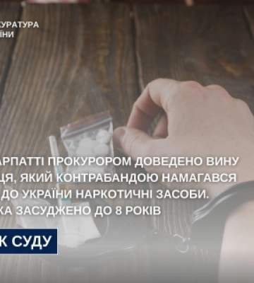 На Закарпатті засуджено угорця за спробу ввезення наркотиків через кордон