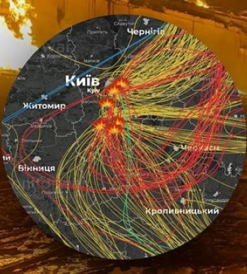 Майже все летіло на Київ: орієнтовний маршрут ракет і БпЛА під час атаки 28 вересня