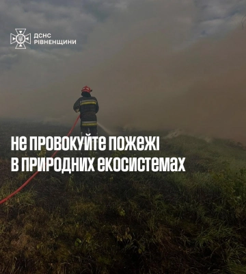 Цього року на Рівненщині трапилося понад 1000 пожеж у природних екосистемах
