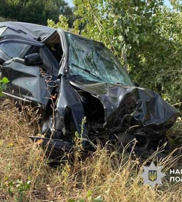 ДТП на Полтавщині: водій не впорався з керуванням та зіткнувся з деревом (ФОТО)