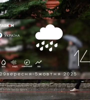 Прогноз погоди на тиждень 29 вересня – 5 жовтня 2025 року