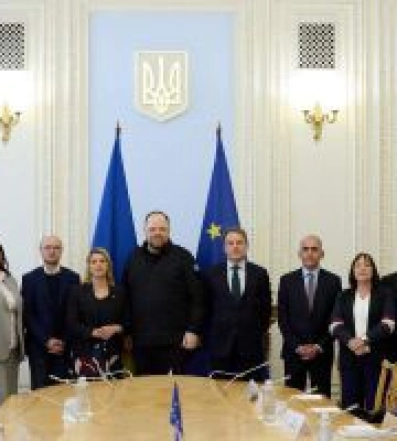 Руслан Стефанчук зустрівся з делегацією голів Комітетів з європейських справ Парламентів держав-членів ЄС
