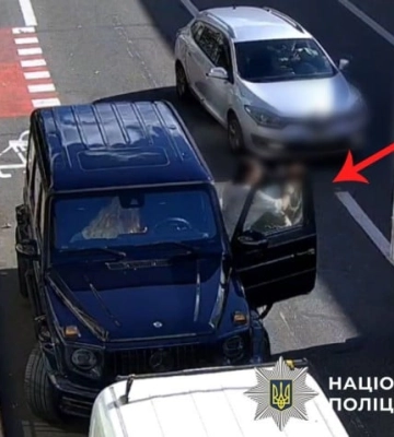 В Киеве водитель Mercedes жестоко избил велосипедиста