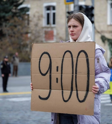 У День захисників та захисниць у центрі Харкова відбулася хвилина мовчання