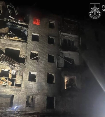 Наслідки російського ракетного удару по Балаклії показала ДСНС