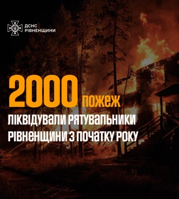 З початку року року рятувальники загасили дві тисячі пожеж
