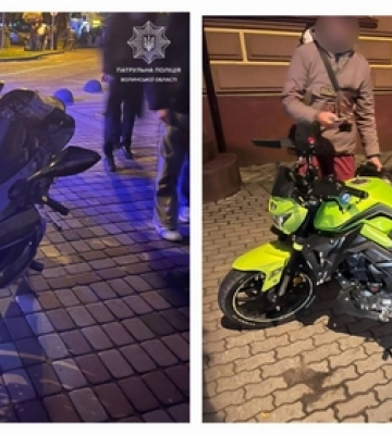 У центрі Луцька зупинили двох мотоциклістів без прав і страховки