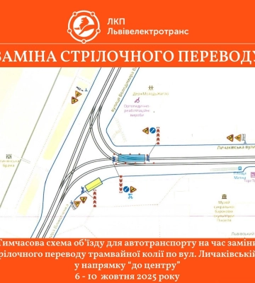З понеділка розпочинають ремонт стрілкового переводу трамвайної колії на пл. Митній у Львові