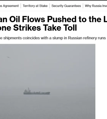 Атаки дронов на НПЗ заставили россию значительно увеличить экспорт нефти – Bloomberg