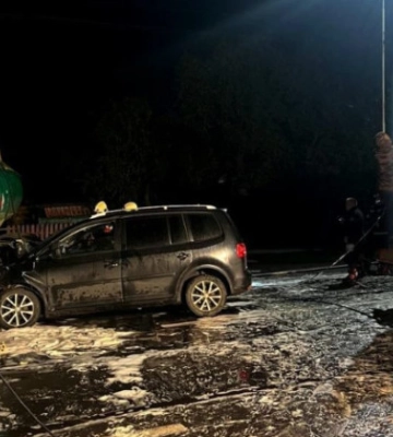 На Волині зіткнулися легковик із бензовозом
