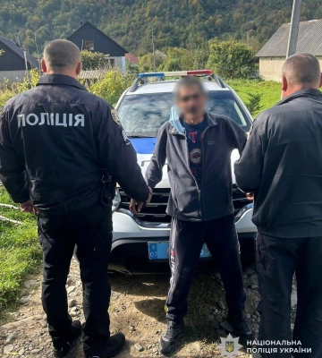 На Закарпатті затримали чоловіка за підозрою в умисному вбивстві свого сина