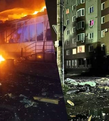 Пожар в минимаркете и отключение света: россияне нанесли удар по Киевской области