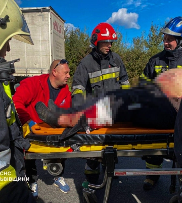 На Львівщині вантажівка злетіла з дороги