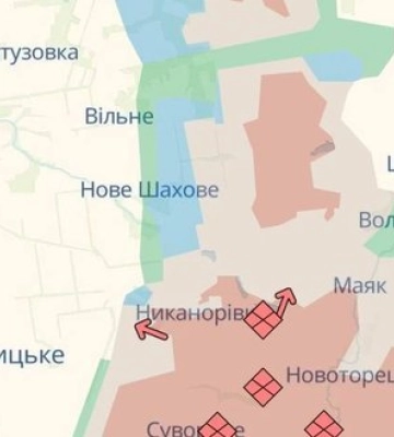 Сили оборони відкинули ворога поблизу Нового Шахового та Кучерового Яру на Донеччині, - DeepState. КАРТИ
