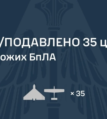 Повітряні сили збили 35 російських БпЛА, але 31 дрон долетів до цілі