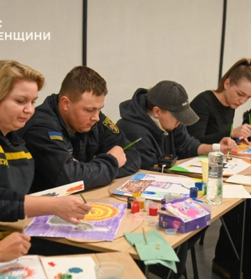 На Рівненщині провели арт-терапію для поранених співробітників МВС