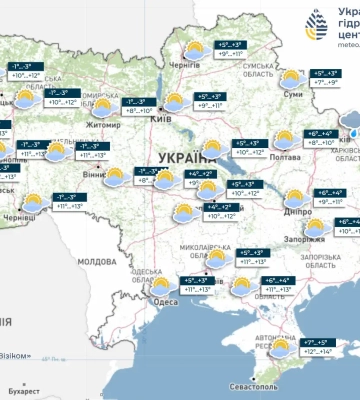 В Украину идет потепление