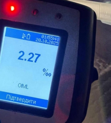 2,77 і 0,78 проміле: у Рівному двоє водіїв сіли за кермо напідпитку