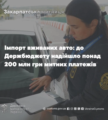 На Закарпатській митниці оформили понад 1,4 тисячі вживаних авто: до держбюджету надійшло понад 200 млн грн
