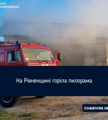 На Рівненщині горіла пилорама
