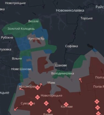 DeepState: ЗСУ відновили позиції на Покровському напрямку, РФ окупувала Полтавку на Запоріжжі