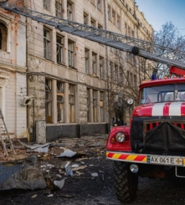 У Харкові ліквідували три пожежі після удару БпЛА по дитсадку