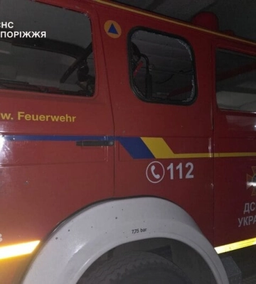 FPV-дрон атакував пожежно-рятувальний автомобіль на Запоріжжі — поранено людину