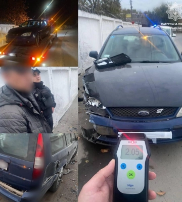 У Рівному нетверезий водій в’їхав у бетонний паркан