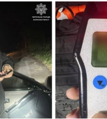 На Волині в комендантську годину зупинили п’яного мотоцикліста без прав