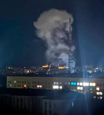 Окупанти вгатили по телевежі в самому центрі Чернігова