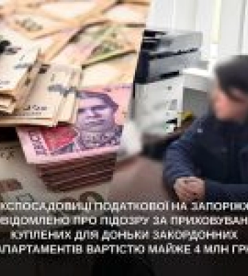 Колишня працівниця податкової з Запоріжжя підозрюється у приховуванні нерухомості