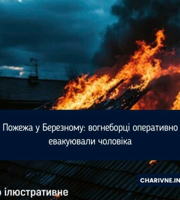 У Березному під час пожежі врятували чоловіка з будинку