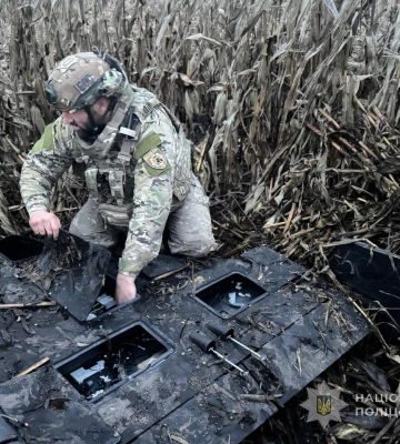 Вибухотехніки поліції Сумщини знешкодили бойову частину збитого російського безпілотника