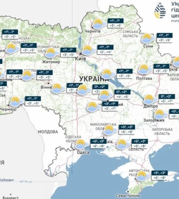 Погода в Украине на неделю: 8 – 14 декабря 2025