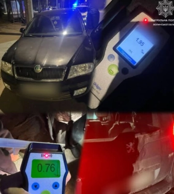 У Луцьку зупинили п'яного водія Skoda