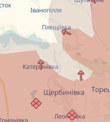 Росіяни просунулись поблизу Катеринівки та у Мирнограді, - DeepState. МАПА