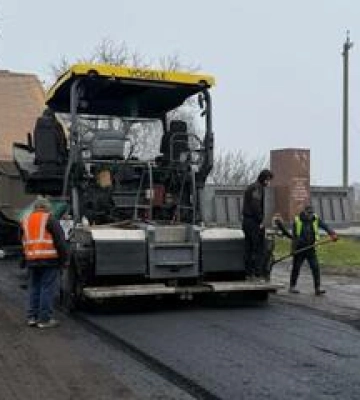 Ремонти на дорогах Полтавщини продовжили взимку
