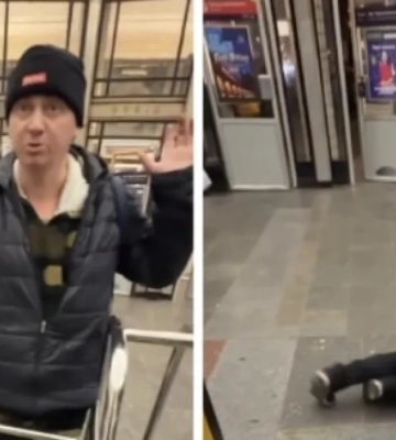 "А можно, ударю?" - в метро Киева футболист из ФК Десна защитил полицейскую от пьяного агрессора. ВИДЕО