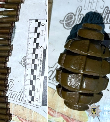 На Хмельниччині поліцейські вилучили у домашнього насильника бойову гранату та набої