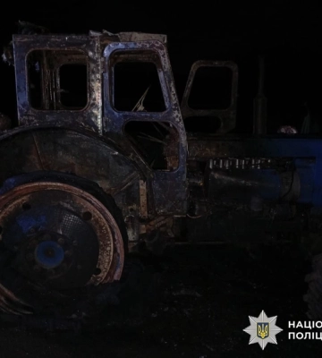 Підпалив трактор родича: у Голованівському районі підозрюють чоловіка 