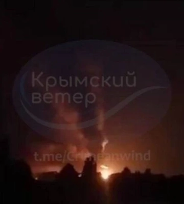 Тривожна ніч у Криму: вибухи пролунали по всьому півострову, палає нафтобаза