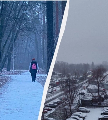 Київ засипало першим снігом