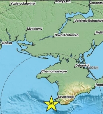 Вночі поблизу Севастополя зафіксували новий землетрус