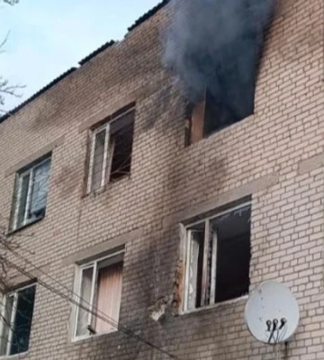 В Черниговской области шахед попал в отделение полиции, вспыхнул пожар