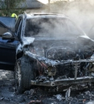 В Ужгороді під час руху загорівся Mercedes-Benz