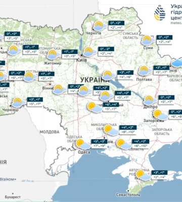 В Україні в найближчі дні без опадів і вночі до 2 морозу