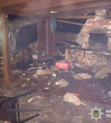 На Рівненщині показали наслідки падіння шахеда. ФОТО