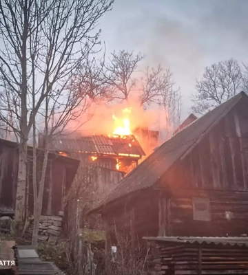 На Рахівщині під час пожежі загинули свійські тварини