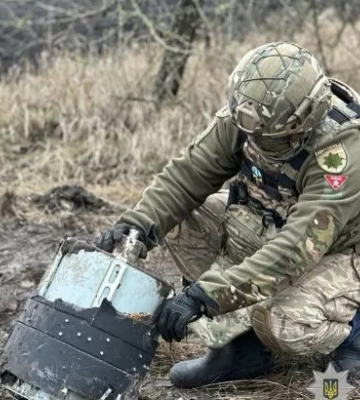 На Чернігівщині знешкодили збитий російський дрон з касетними боєприпасами